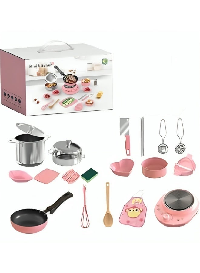 مطبخ صغير للأطفال (تحت إشراف أحد الوالدين) ٢٢ قطعة - تستمتع البنت بتقليد أمها في المطبخ - شعور رائع - متعة حقيقية - رفاهية حقيقية - Image 1